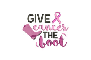A Designer's Review: Give Cancer the Boot Embroidery