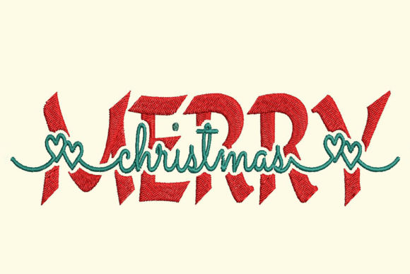 A Modern Christmas Embroidery Design for Boutique Apparel