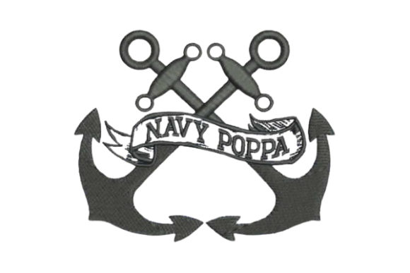 Navy Poppa: A Classic Embroidery Design for Dads