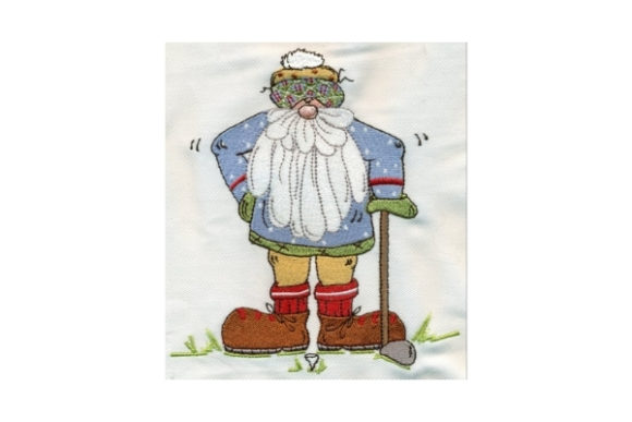 Sassy Golfing Santa: A Business-Friendly Festive Design