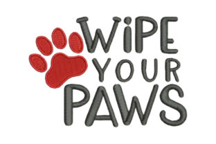Wipe Your Paws Embroidery Design Review for Business Merch